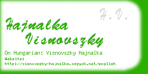 hajnalka visnovszky business card